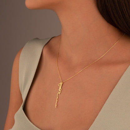 925 Sterling Silver Dainty Birth Flower Name Necklace