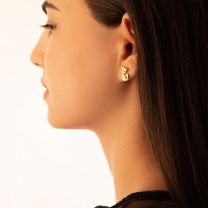 925 Sterling Silver Cat Earrings
