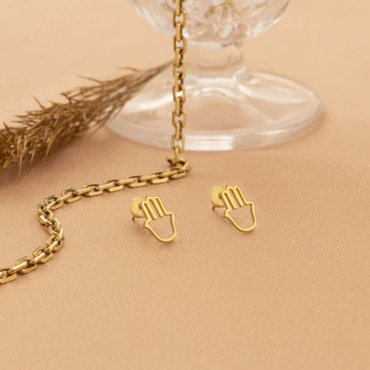 925 Sterling Silver Hand of Fatima Earrings