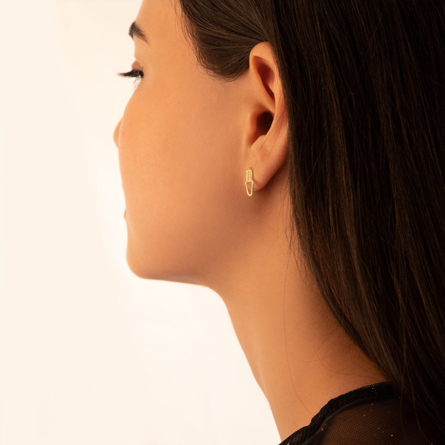 925 Sterling Silver Hand of Fatima Earrings