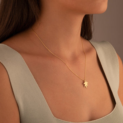 925 Sterling Silver Leaf Necklace