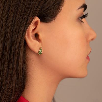 925 Sterling Silver Christmas Tree Earrings