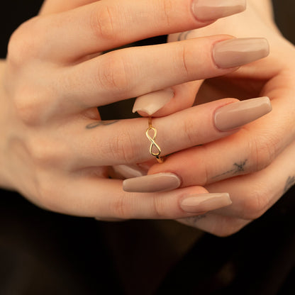 925 Sterling Silver Dainty Infinity Ring