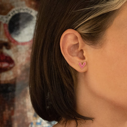 925 Sterling Silver Pink Barbara Earring